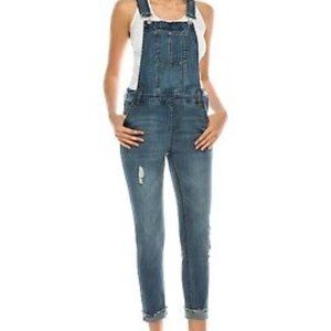 Ci Sono Denim Jeans Overalls Raw Hem  Size Medium